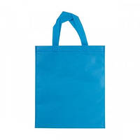 Эко сумка голубая спанбонд 27*0*32 см (друк на сумках , промо сумки, печать на сумках, сумки оптом)