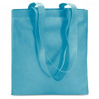 Эко сумка голубая спанбонд 40*0*40 см (друк на сумках , промо сумки, печать на сумках, сумки оптом)