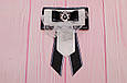 Набір до школи банти на гумці та дитяча краватка - брошка Okl для дівчинки біло-чорний 455  об, фото 5