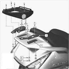 КРІПЛЕННЯ КОФРА ЦЕНТРАЛЬНОГО MONOLOCK (З ПЛИТОЮ) KAPPA KR19M - HONDA SILVER WING / SW-T