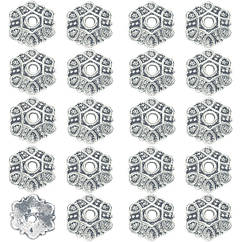 Набір 20 шт 11 мм Обіймачі Шапочки для Намистин Сріблясті, Розетки, Фурнітура для Прикрас, Ковпачок