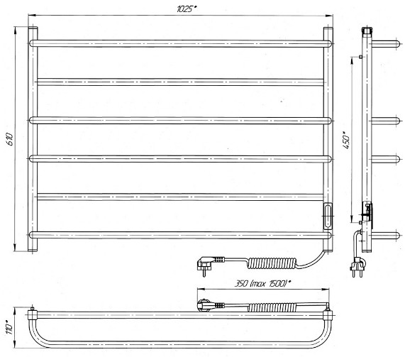 Габаритні розміри Laris Зебра Практік ЧФ6 1000 х 600 Э (R3) Габаритні розміри Laris Зебра Практік ЧФ6 1000 х 600 Э (R3)
