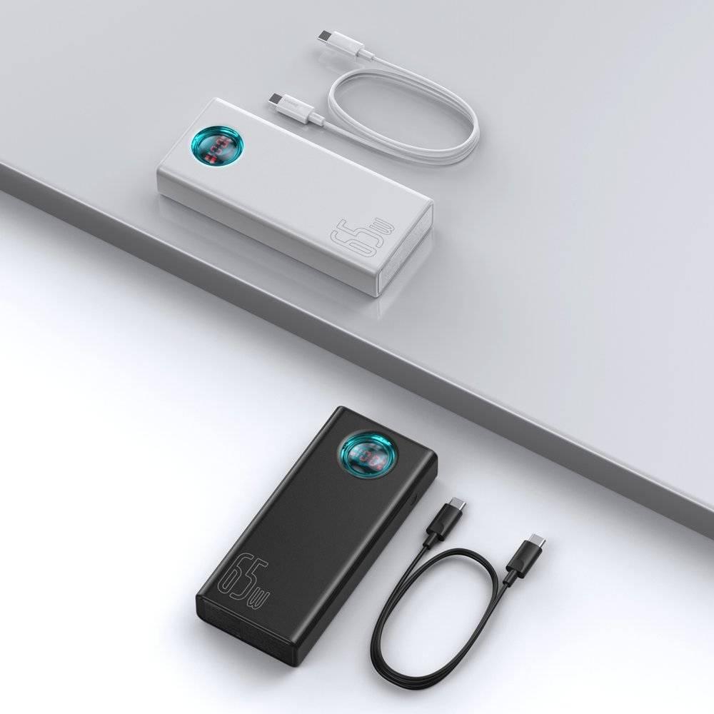 Портативные батареи | Power Bank 65W 6A Baseus Amblight 30000mAh 4xUSB+1xType-C QC3.0 Универсальная батарея Li-Pol От USB Type-C USBx2 micro Lighting Черный Индикатор уровня заряда Пластик