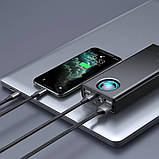 Потужний повербанк 65W 6A Baseus Amblight 30000mAh 4xUSB+1xType-C QC3.0/PD3.0 Кабель Type-C Black, фото 8