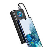 Потужний повербанк 65W 6A Baseus Amblight 30000mAh 4xUSB+1xType-C QC3.0/PD3.0 Кабель Type-C Black, фото 5