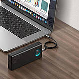Потужний повербанк 65W 6A Baseus Amblight 30000mAh 4xUSB+1xType-C QC3.0/PD3.0 Кабель Type-C Black, фото 9