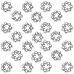 Набір 50 шт 6 мм Розділювачі Шапочки для Намистин Сріблясті, Розетки, Фурнітура для Прикрас, Обіймачі