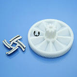 Шестерня та ніж для м'ясорубки Braun Power Plus G1300, G1500, G3000, G1100, фото 4