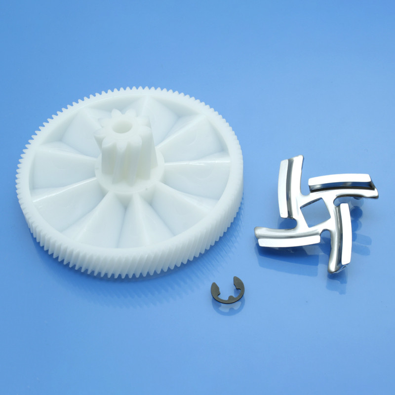 Шестерня та ніж для м'ясорубки Braun Power Plus G1300, G1500, G3000, G1100, фото 1