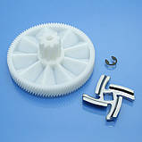 Шестерня та ніж для м'ясорубки Braun Power Plus G1300, G1500, G3000, G1100, фото 3