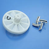 Шестерня та ніж для м'ясорубки Braun Power Plus G1300, G1500, G3000, G1100, фото 8