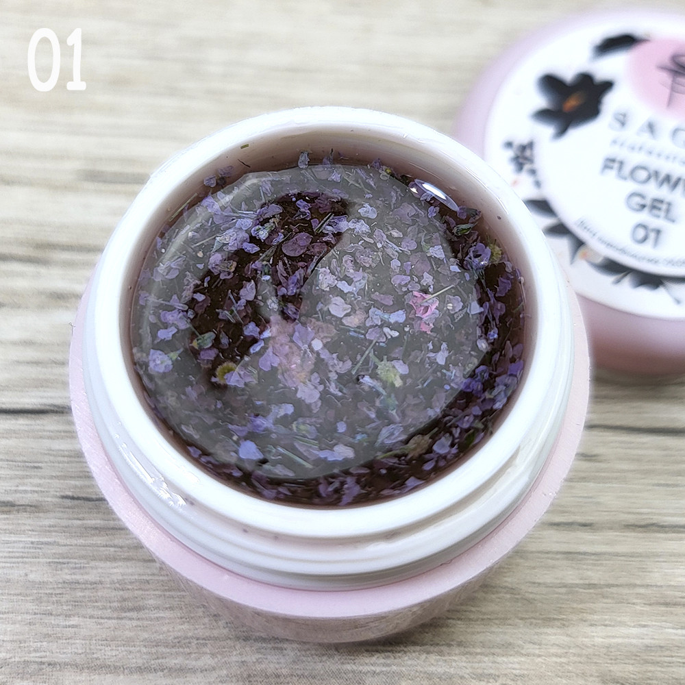 Saga Flower Fairy Gel гель с сухоцветами № 01