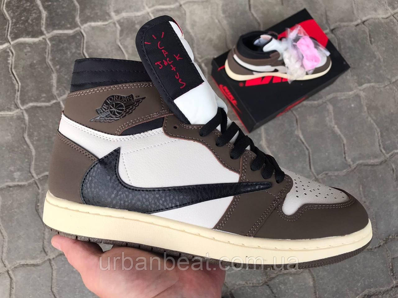 Пакетні кросівки Jordan 1 Retro x Travis Scott, фото 1