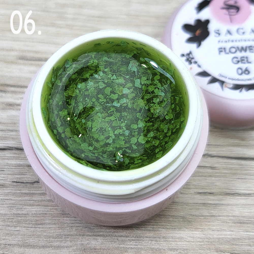 Saga Flower Fairy Gel гель с сухоцветами №06
