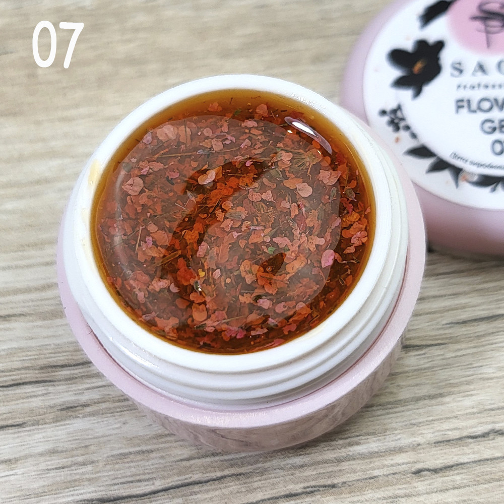 Saga Flower Fairy Gel гель с сухоцветами №07
