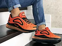 Мужские кроссовки Nike Найк Air Max 720, текстиль, воздушная подушка, помаранчевые с черным 43