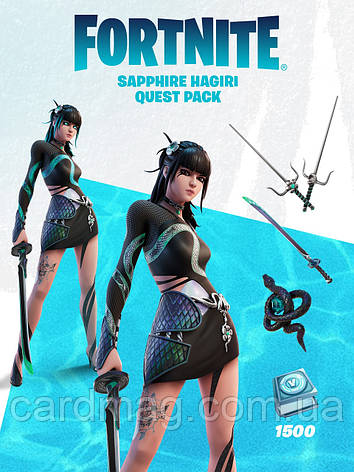 Fortnite: Набір коштовної Шарлотти / Sapphire Hagiri Quest Pack +1500 V-Bucks (Xbox), фото 1