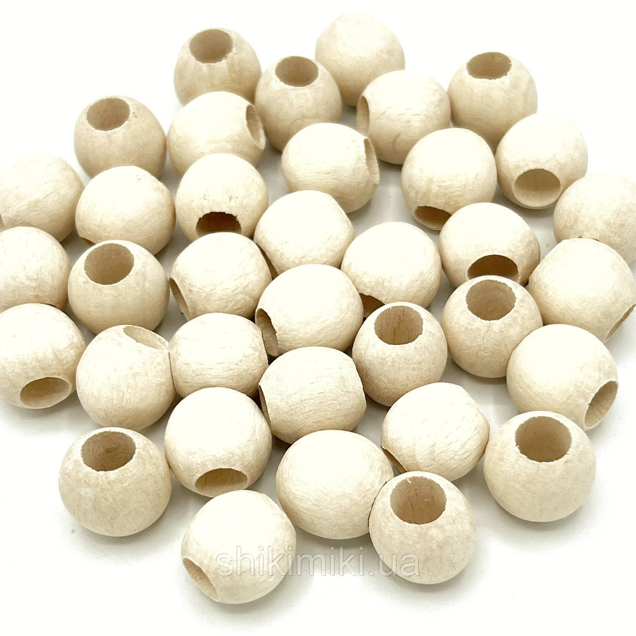 Намистини 30 мм з клена, отвір 8 мм, фото 1