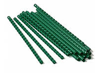Пружины А4 16 мм. 100 шт. уп. для биндера, переплета пластиковые Зеленые