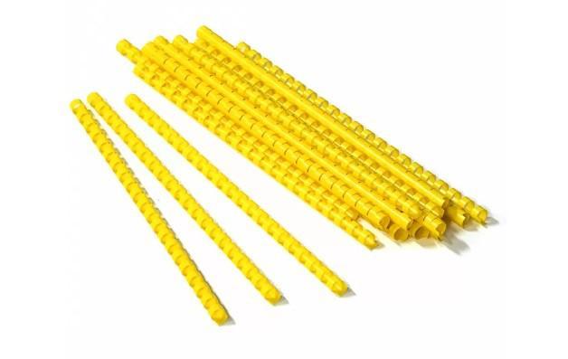 Пружини А4 22 мм. 50 шт. уп. уп. для біндеру, пластикові жовті