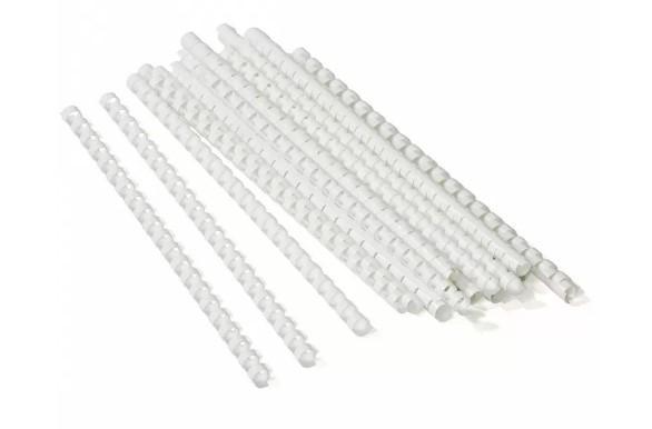 Пружини 51 мм пластикові білі А4 для біндера, 50 штук в упаковці