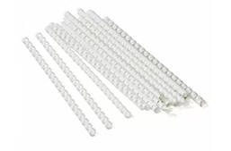 Пружини 19 мм пластикові білі А4 для біндера, 100 штук в упаковці