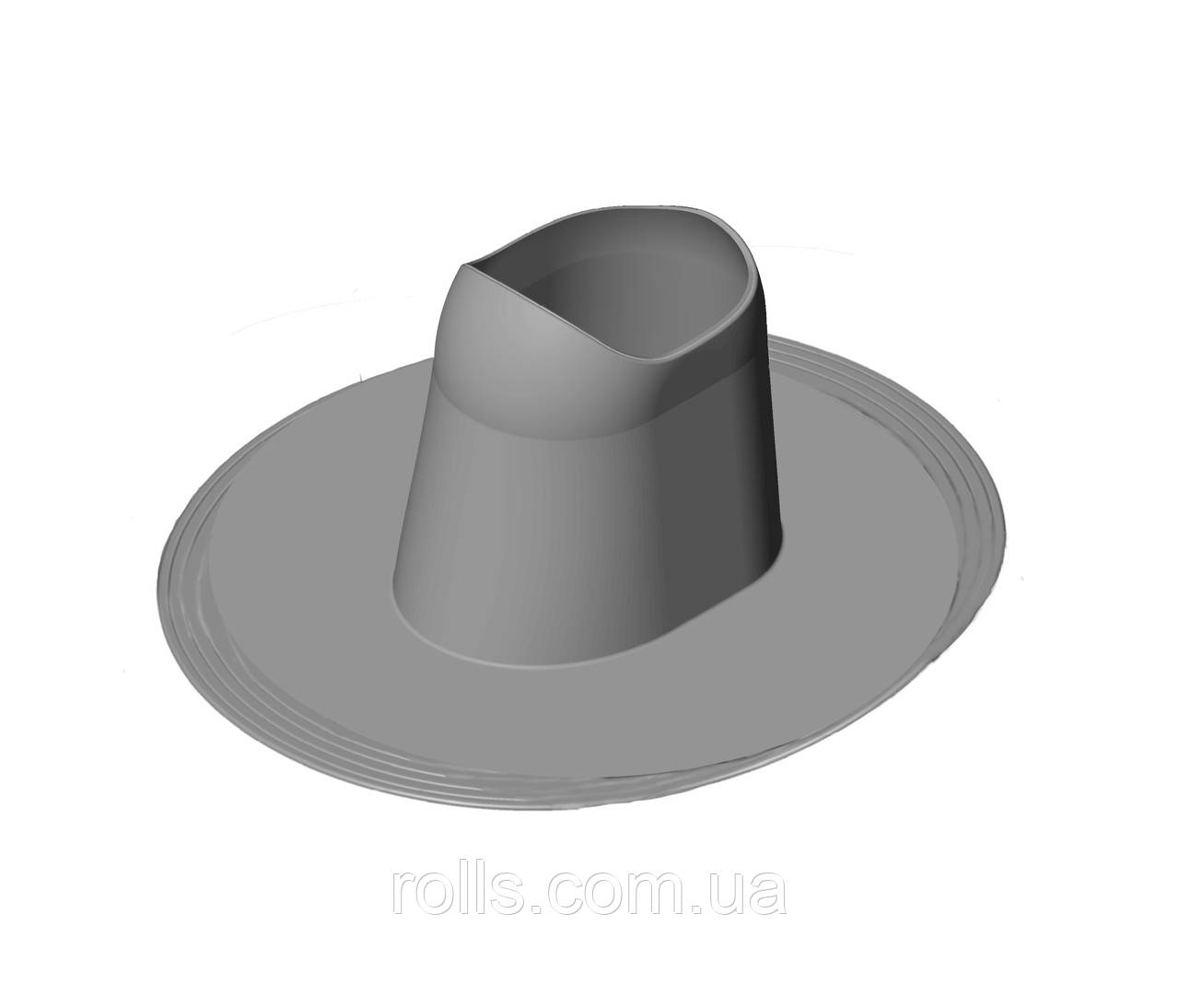 Collar PVC, ПВХ воріт для прохідного елемента Huopa високий через плоску ПВХ покрівлю, фото 1