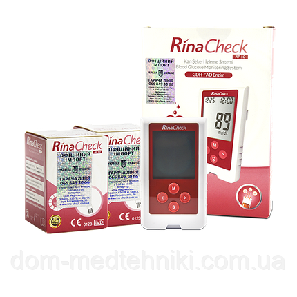Набір! Глюкометр Рина Чек + Тест-смужки Rina Check, 100 шт., фото 1