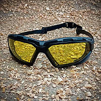 Очки защитные Pyramex Highlander-PLUS (amber) Anti-Fog с уплотнителем солнцезащитные очки (amber) Желтые