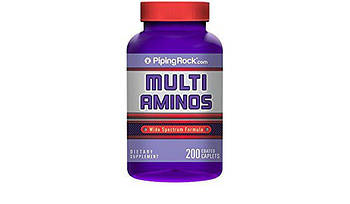 Амінокислоти Piping Rock Multi Aminos 1000 мг | 200 Coated Caplet