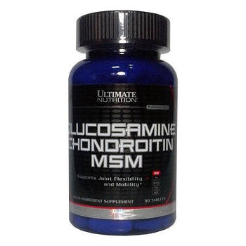 Для суглобів і зв'язок Ultimate Nutrition Glucosamine And Chondroitin And MSM (90 tab)