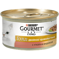 Gourmet Gold Кусочки в подливке с уткой и индейкой БЛОК - 24 шт x 85 гр