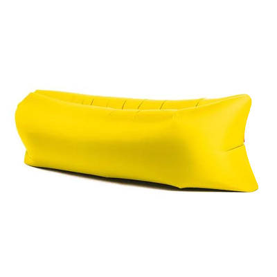 Надувний шезлонг диван матрац мішечок Ламзак жовтий 149482