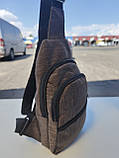 Барсетка-слінг на груди месенджер Унісекс/Cумка спортивні для через плече (ОПТ), фото 6