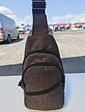 Барсетка-слінг на груди месенджер Унісекс/Cумка спортивні для через плече (ОПТ), фото 5