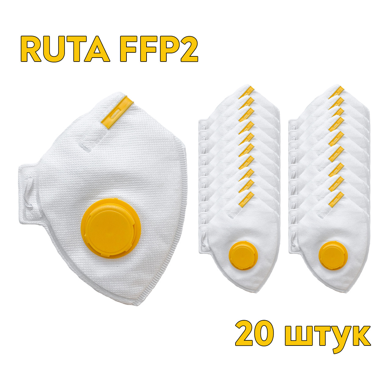 Респиратор Рута с Клапаном FFP2, Многоразовый Противовирусный ...