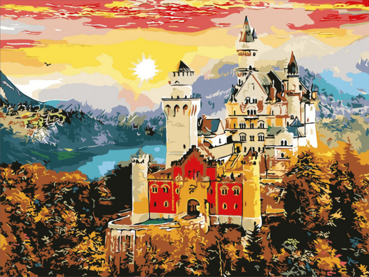 Картина за номерами Осінній замок 40*50 см ArtCraft 10602-AC