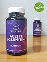 MRM, Ацетил-L-карнитин, 500 мг, Витамин В11, b11, 60 капсул