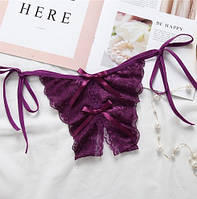 Труси з розрізом відверті еротичні універсальний фіолетовий