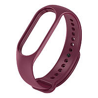 Силіконовий ремінець для Xiaomi Smart Band 7 | HMU | винно-червоний