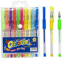Від 3 шт. Набір ручок гелевих неонових 10 кольорів 108-6 купити дешево оптом в інтернет-магазині