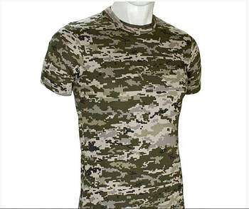 Чоловіча бавовняна футболка камуфляж піксель