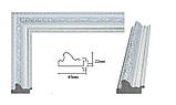 Рамка 40х60.Профіль 45 мм "Білий зі сріблом". Рамки для фото, вишивок, картин, фото 2