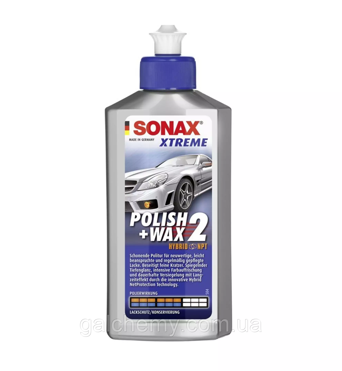 Поліроль з воском (250 мл) # 2 XTREME Polish + Wax 2 Hybrid NPT, ТМ SONAX