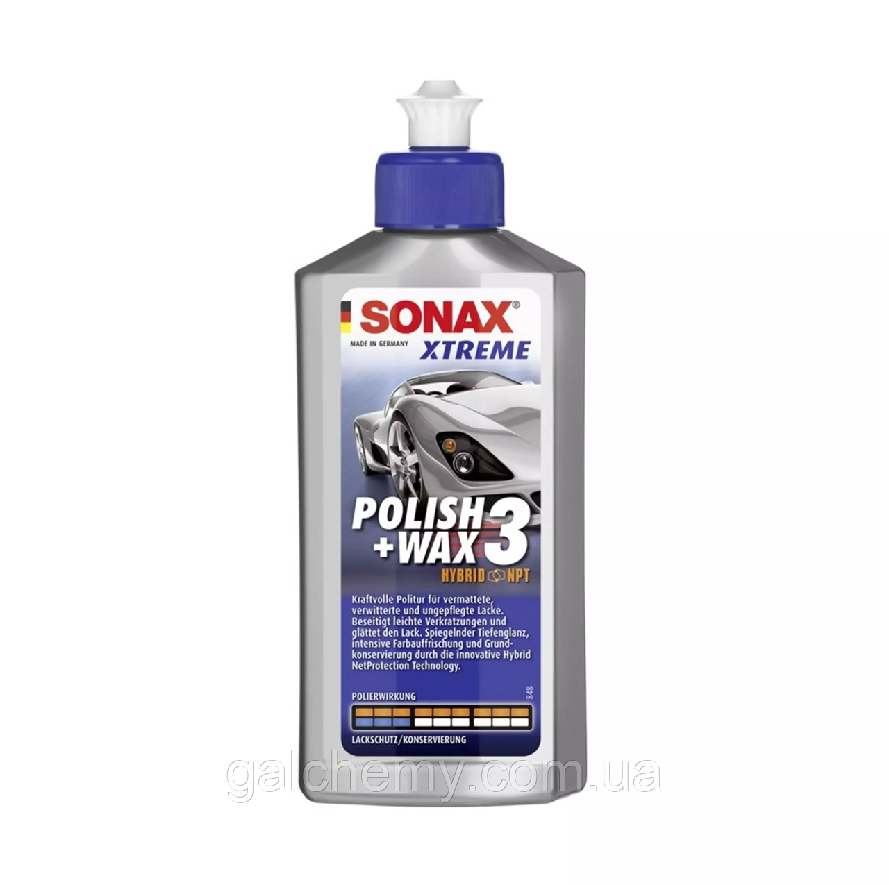 Поліроль з воском # 3 (250 мл) XTREME Polish + Wax 3 Hybrid NPT, ТМ SONAX