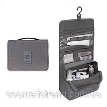 Косметичка/несесер дорожня розкладна підвісна Trevel Toiletry Pouch (сіра) 42*24*9 см, фото 6