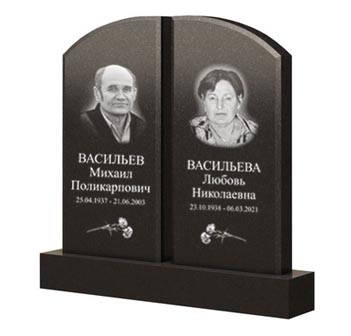 Пам'ятник подвійний із граніту вертикальний 2, фото 1