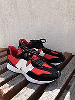 Красно-черные Замшевые мужские кроссовки New Balance 327