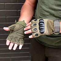 Тактические перчатки беспалые Eagle Tactical хаки размер М