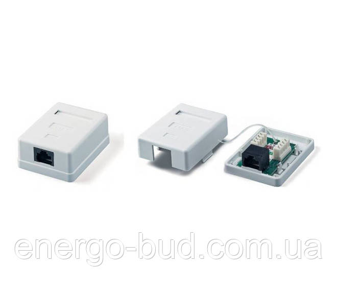 Комп’ютерна розетка UTP зовнішня 1хRJ45 cat.5e